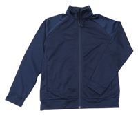 Tmavomodrá sportovní propínací mikina H&M