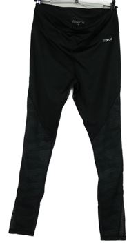 Dámské černo-šedé vzorované sportovní legíny Fitforce