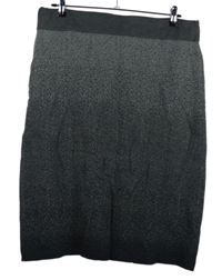 Dámská šedo-černá tónovaná pletená sukně White Stuff