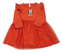 Červené šaty s Minnie a tylovou sukní Primark