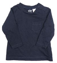 Tmavomodré triko H&M