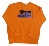 Oranžová mikina s potiskem H&M