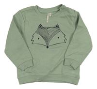 Světlekhaki mikina s liškou Orchestra