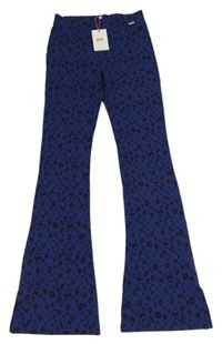 Nové - modro-černé leopardí flare tregíny WE