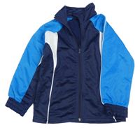 Modro-bílo-tmavomodrá sportovní propínací mikina X-mail