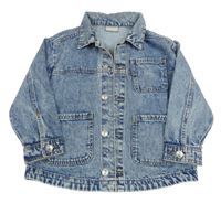 Modrá plísňová riflová bunda s límečkem Matalan