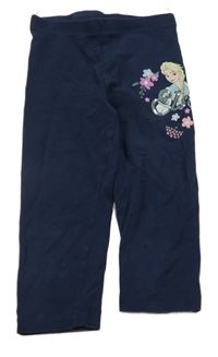 Tmavomodré capri legíny s Elsou a flitry C&A