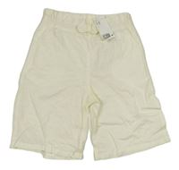 Smetanové plátěné kraťasy s mašličkou H&M