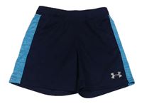 Tmavomodro-azurové funkční sportovní kraťasy Under Armour