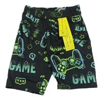 Černé kraťasy s joysticky Shein 