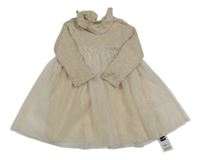 Nové - Béžové bavlněno/tylové šaty Dunnes