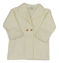 Smetanový kabát s kožešinou 