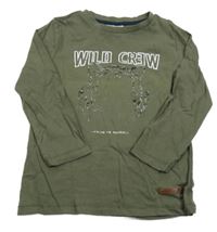 Khaki triko s potiskem Topolino 