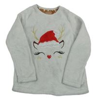 Šedá chlupatá mikina se sobem Primark