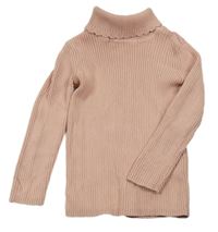 Světlerůžový žebrovaný svetr s rolákem George 