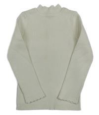 Smetanový žebrovaný svetr Nutmeg