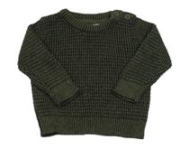 Khaki-černý melírovaný svetr Primark 