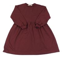 Mahagonové teplákové šaty H&M