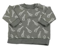 Šedá oversize mikina se žirafami F&F
