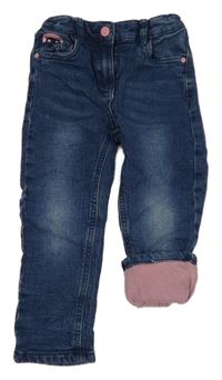 Tmavomodré podšité rifle Impidimpi