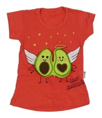 Jahodové tričko s avokákem 