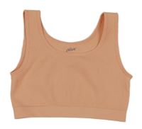 Světlerůžový žebrovaný elastický crop top Alive 