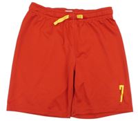 Červené sportovní kraťasy s číslem H&M