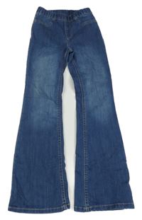 Modré flare lehké džegíny H&M