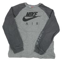 Šedo-tmavošedá mikina s logem Nike Air
