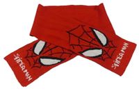 Červená pletená šála se Spider-manem
