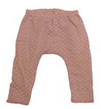 Starorůžové puntíkaté turecké legíny s krajkou Next