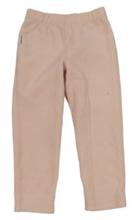 Světlerůžové fleecové funkční kalhoty s logem Quechua