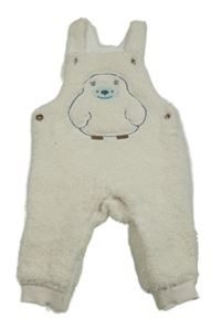 Smetanové huňaté laclové kalhoty se zvířátkem F&F