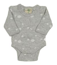 Šedé melírované body s obláčky a kapsou Ergee