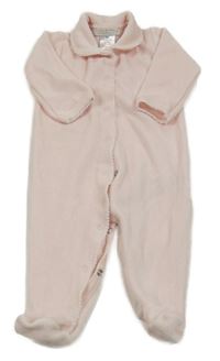 Světlerůžový sametový overal s límečkem ZARA