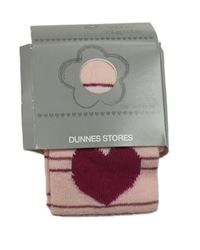 Nové - růžovo-vínovo-bílé pruhované punčocháče St. Bernard