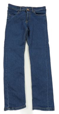 Modré skinny fit teplákové rifle H&M