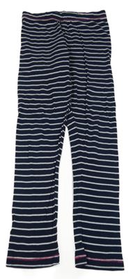 Tmavomodro-bílé pruhované spodní kalhoty YIGGA