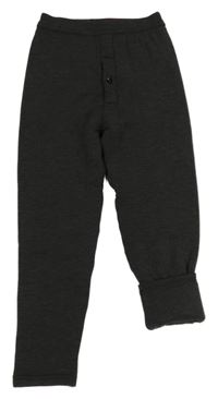 Tmavošedé melírované zateplené tepláky