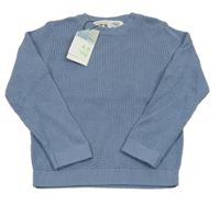 Nové - modrý žebrovaný svetr PRIMARK