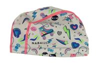 Bílá koupací čepice s obrázky NABAIJI