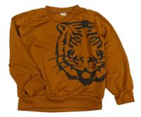 Medová mikina s tygrem 