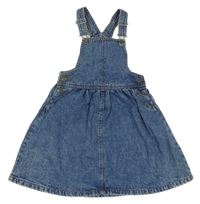 Modré plísňové pinny riflové šaty Denim Co.