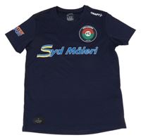 Tmavomodré funkční sportovní tričko s nápisem a znakem CRAFT