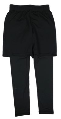 Černé sportovní legíny s kraťasy H&M