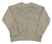 Béžovošedá mikina s nápisem JACK&JONES