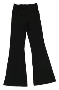 Černé žebrované flare legíny zn. Primark