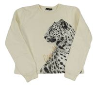 Smetanová crop mikina s leopardem C&A