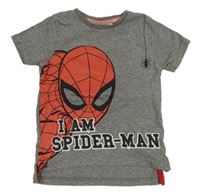 Šedé melírované tričko se Spidermanem Primark