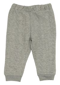 Šedé melírované vzorované tepláky